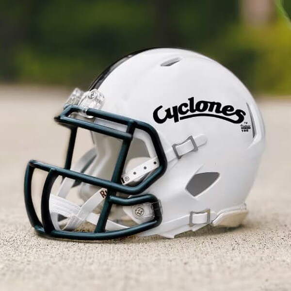 Riddell Cyclones Script White Speed Mini Helmet